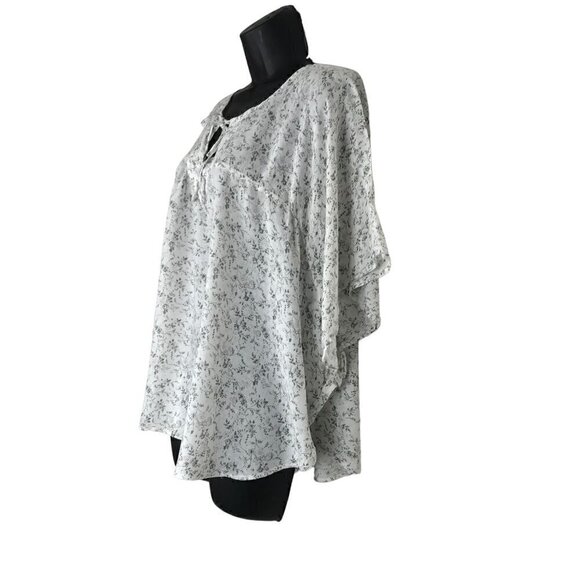 LUCKY Brand Unique Bohemian Style Floral Blouse Size L - Picture 5 of 7